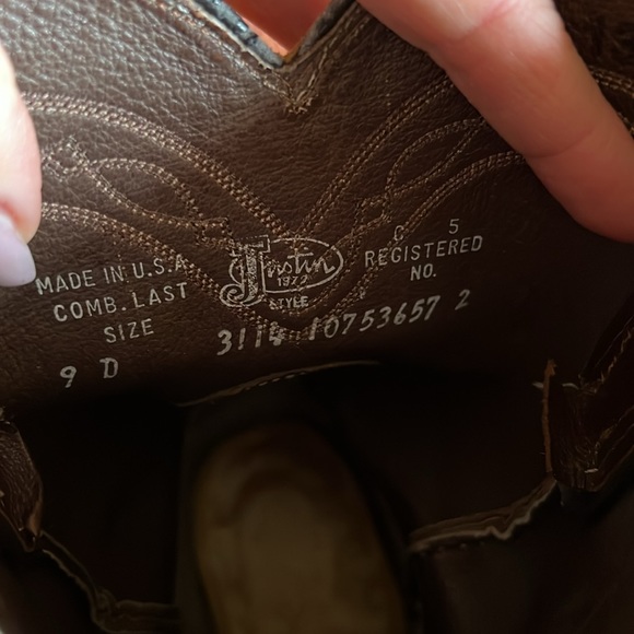 COPY - Men’s Justin ropers model 3114 9D (Brock) - Picture 5 of 9